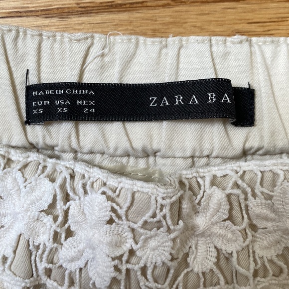 ZARA floral crochet pattern shorts - Picture 3 of 6